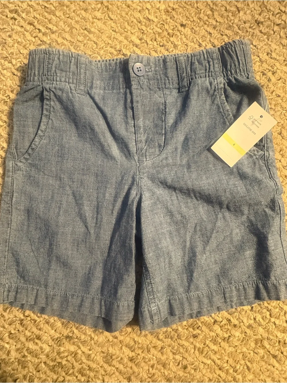 GAP Girl’s Light Blue Chambray Pull-On Shorts, Size 4
